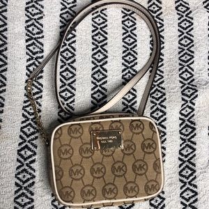 Michael Kors monogram mini crossbody bag purse